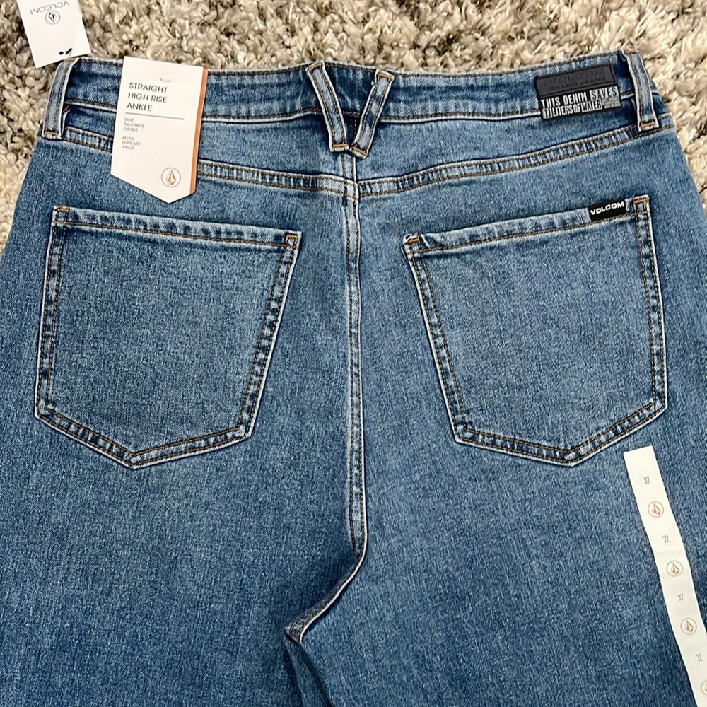 Volcom Jeans Denim Straight Leg Blue Pants High Rise